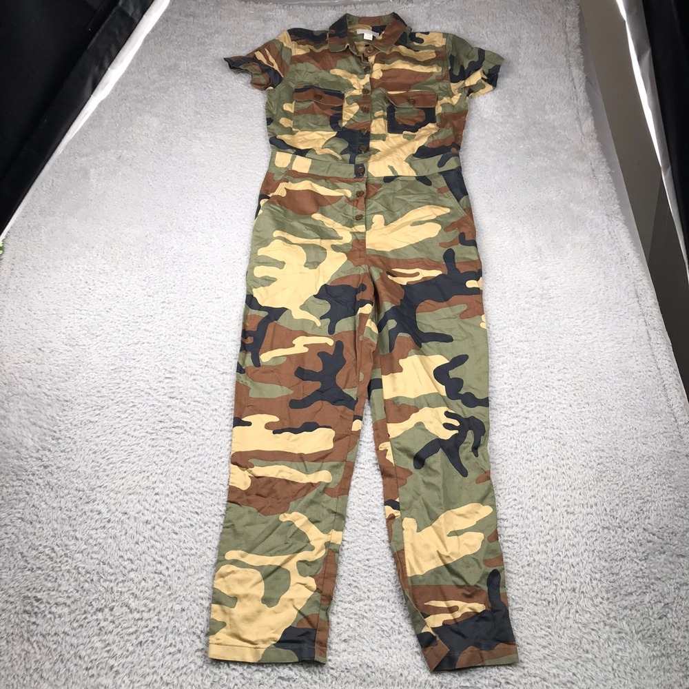 Outerknown S.E.A. Suit Womens XS Army Camo Military Jumpsuit Romper One Piece